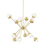 Saratoga 12 Light Chandelier - Aged Brass