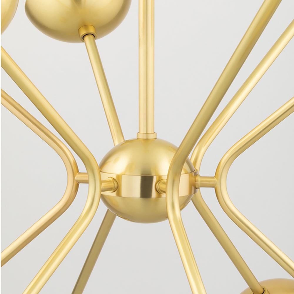 Saratoga 12 Light Chandelier - Aged Brass
