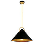Charm Pendant Light - Black & Gold Leaf