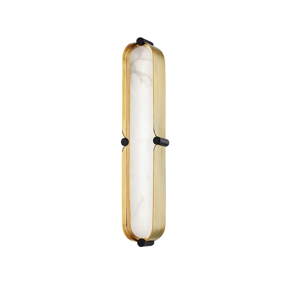 Tribeca Wall Light - Aged Brass & White