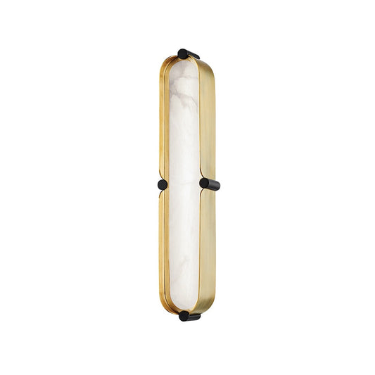 Tribeca Wall Light - Aged Brass & White