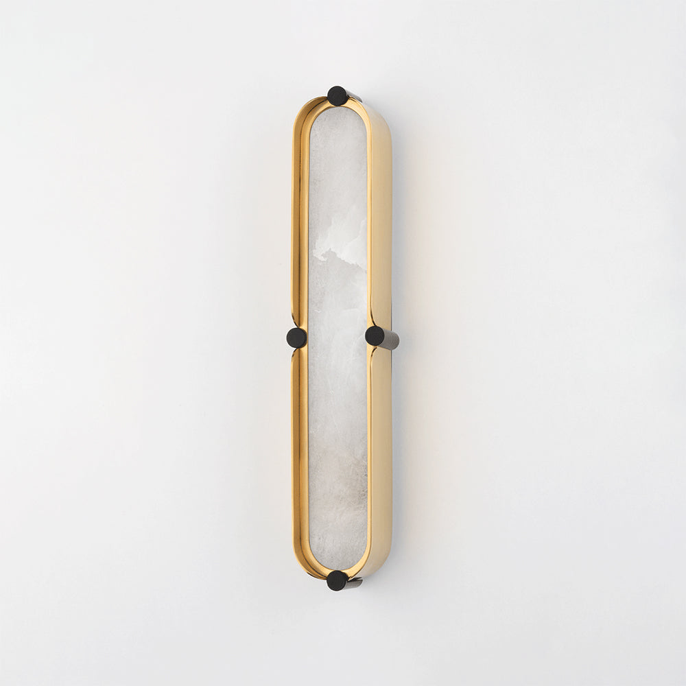 Tribeca Wall Light - Aged Brass & White