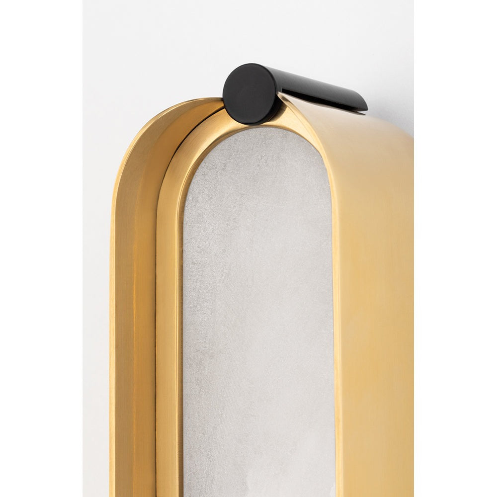 Tribeca Wall Light - Aged Brass & White