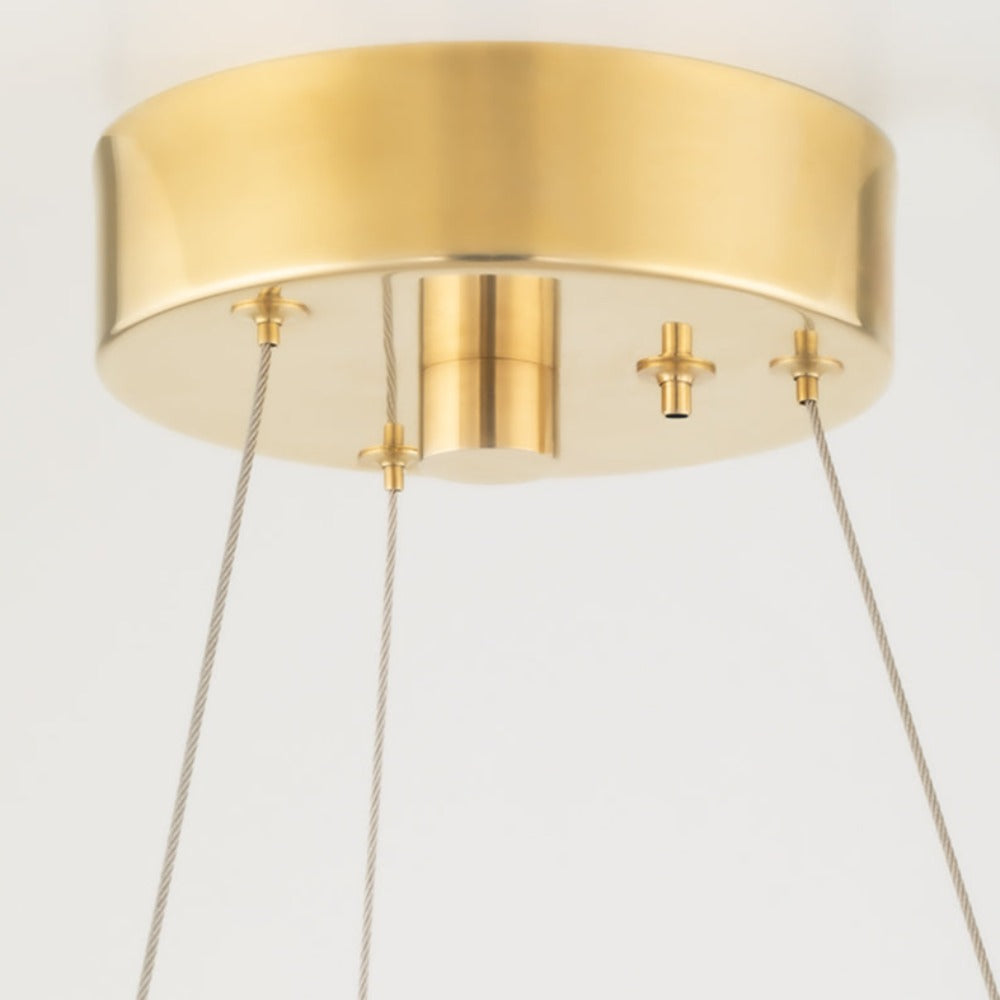 Orbit 6 Light Chandelier - Aged Brass