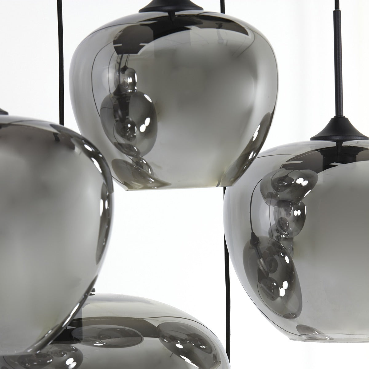 Mayson Pendant Light - Matte Black & Smoked Glass