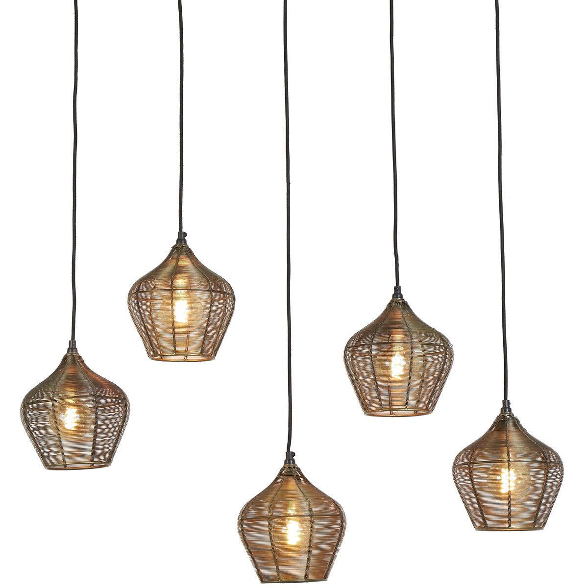 Alvaro 5 Light Pendant Light - Antique Bronze