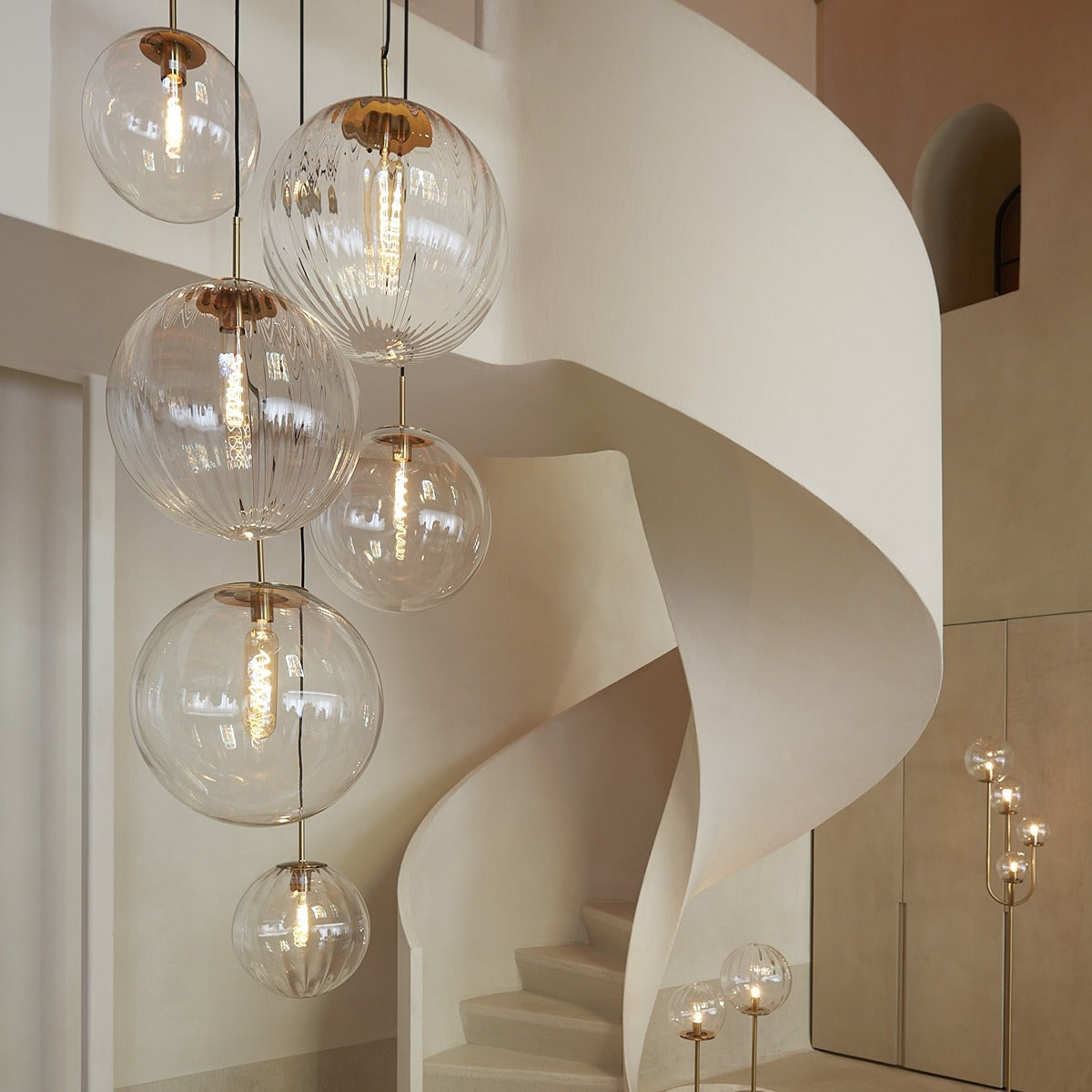 Magdala Pendant Light - Gold & Clear