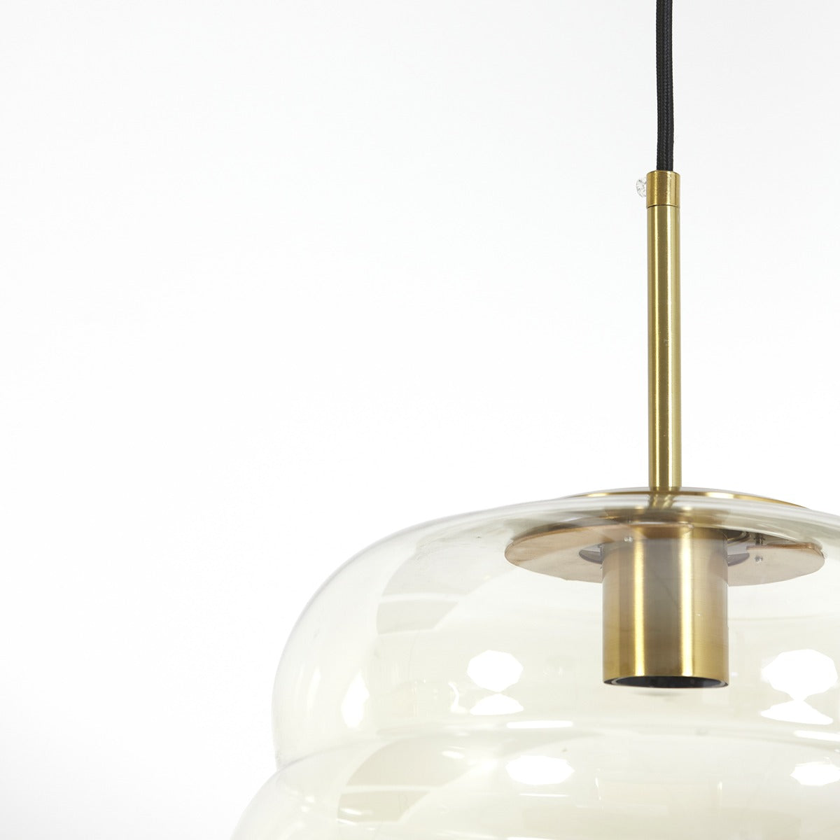 Misty Pendant Light - Gold & Amber