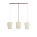 Bibury 3 Light Wooden Pendant Light - White