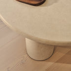 Alina - Concrete Round Large Wooden Coffee Table
