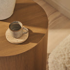 Magna - Warm Wood Wave Side Table