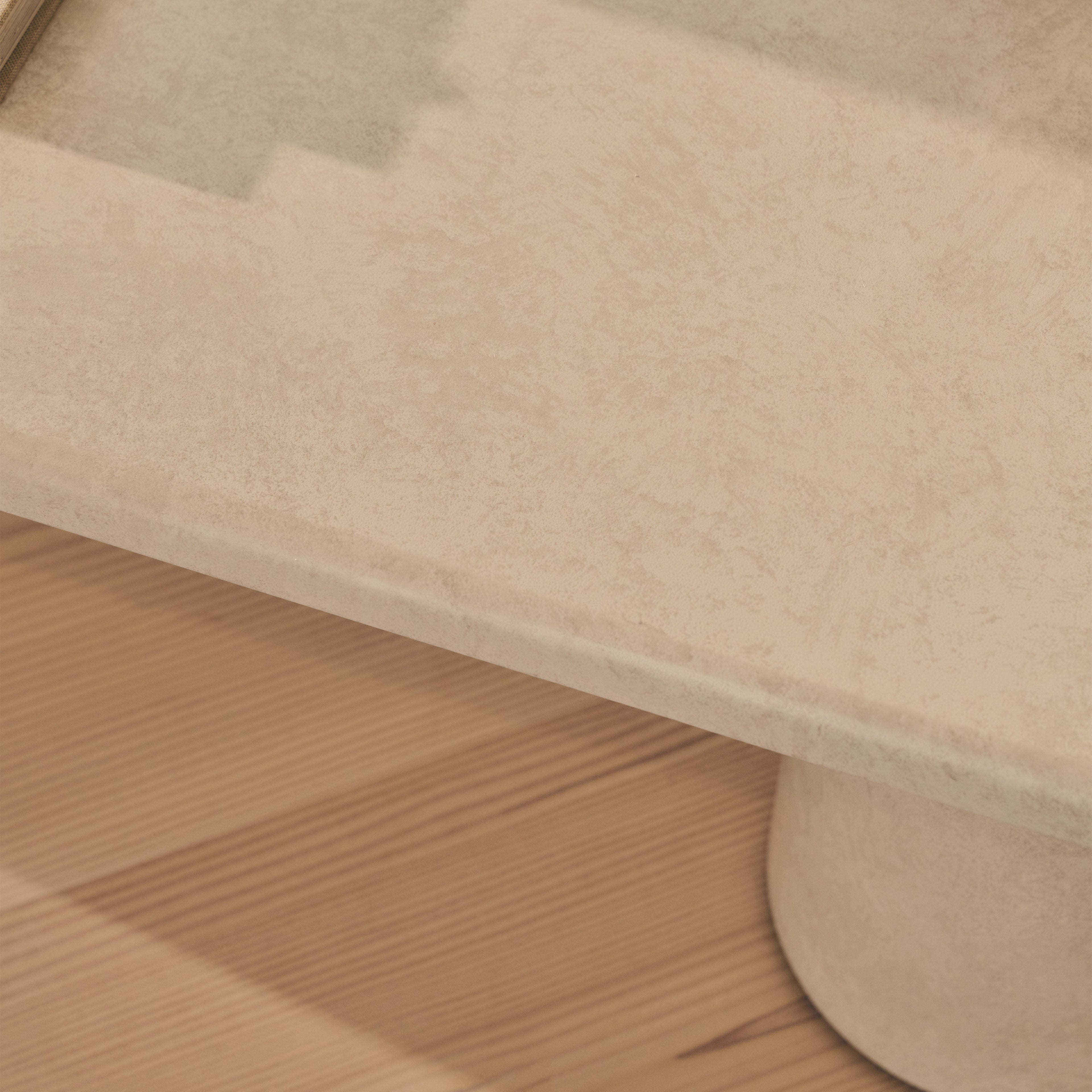 Alina - Concrete Rectangular Large Wooden Coffee Table