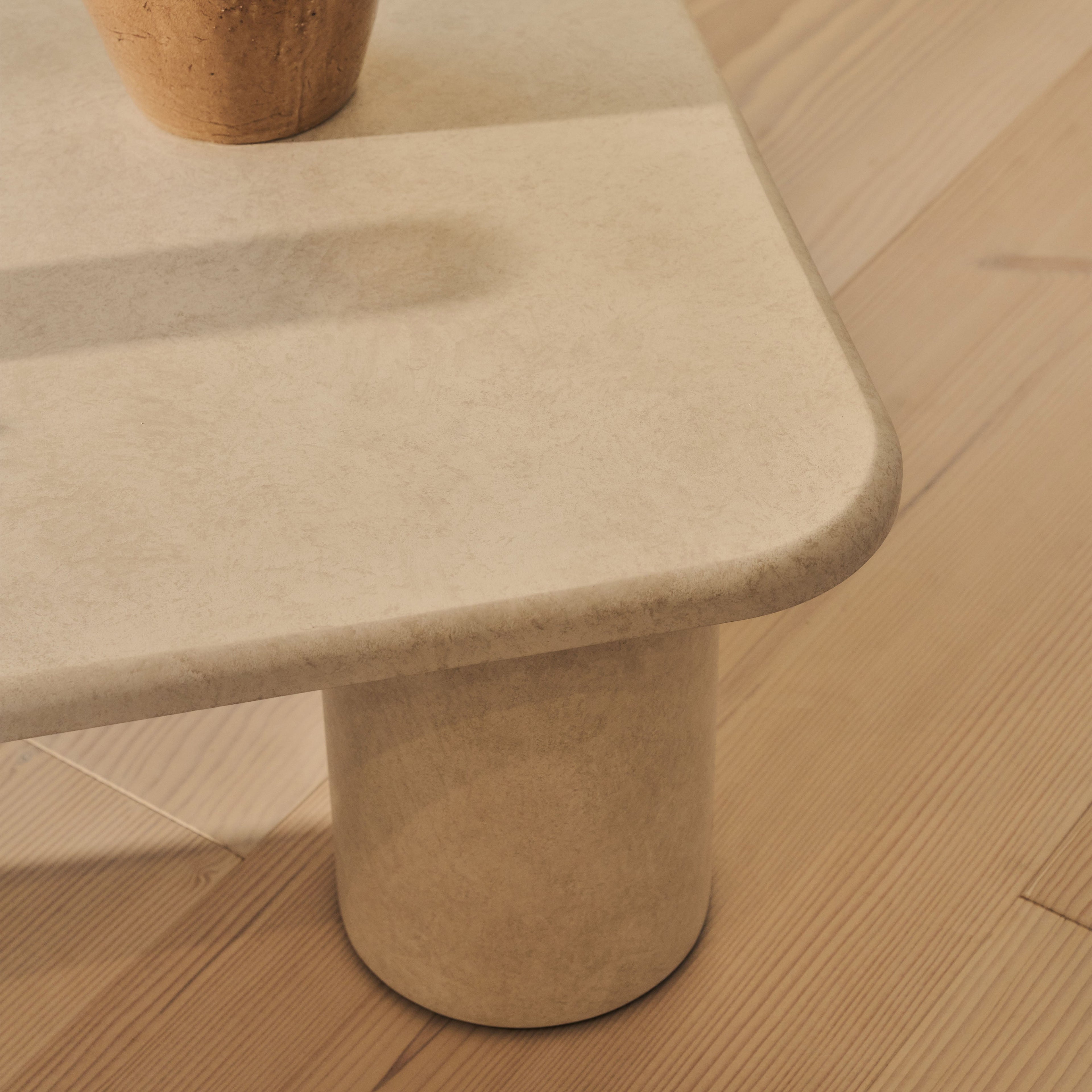 Alina - Concrete Rectangular Large Wooden Coffee Table