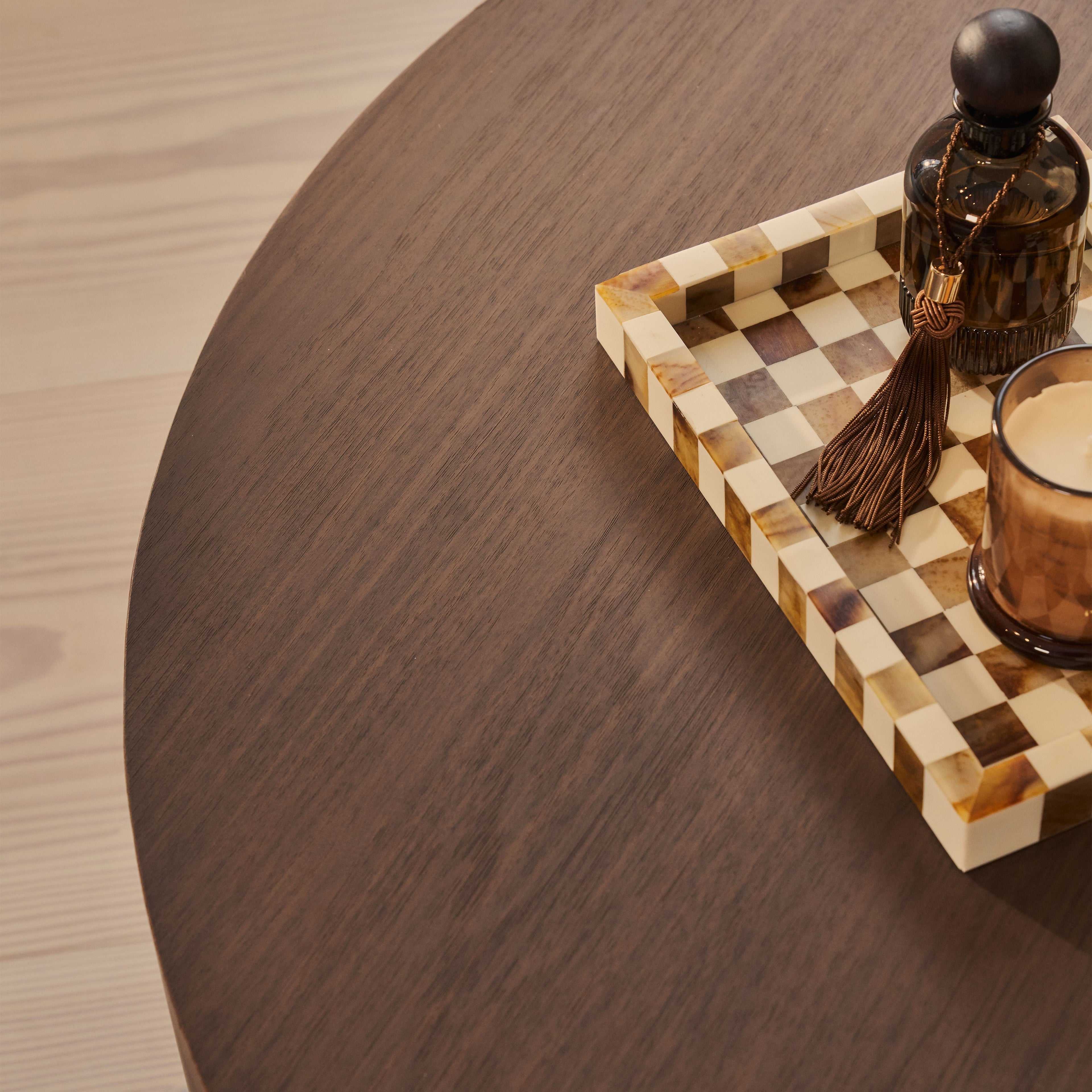 Magna - Dark Wood Wave Coffee Table