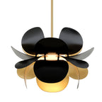 Ginger Pendant Light - Gold Leaf & Black