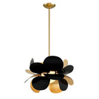 Ginger Chandelier - Gold Leaf & Black