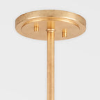 6 Light Chandelier - Vintage Gold Leaf