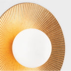1 Light Round Wall Sconce - Vintage Gold Leaf
