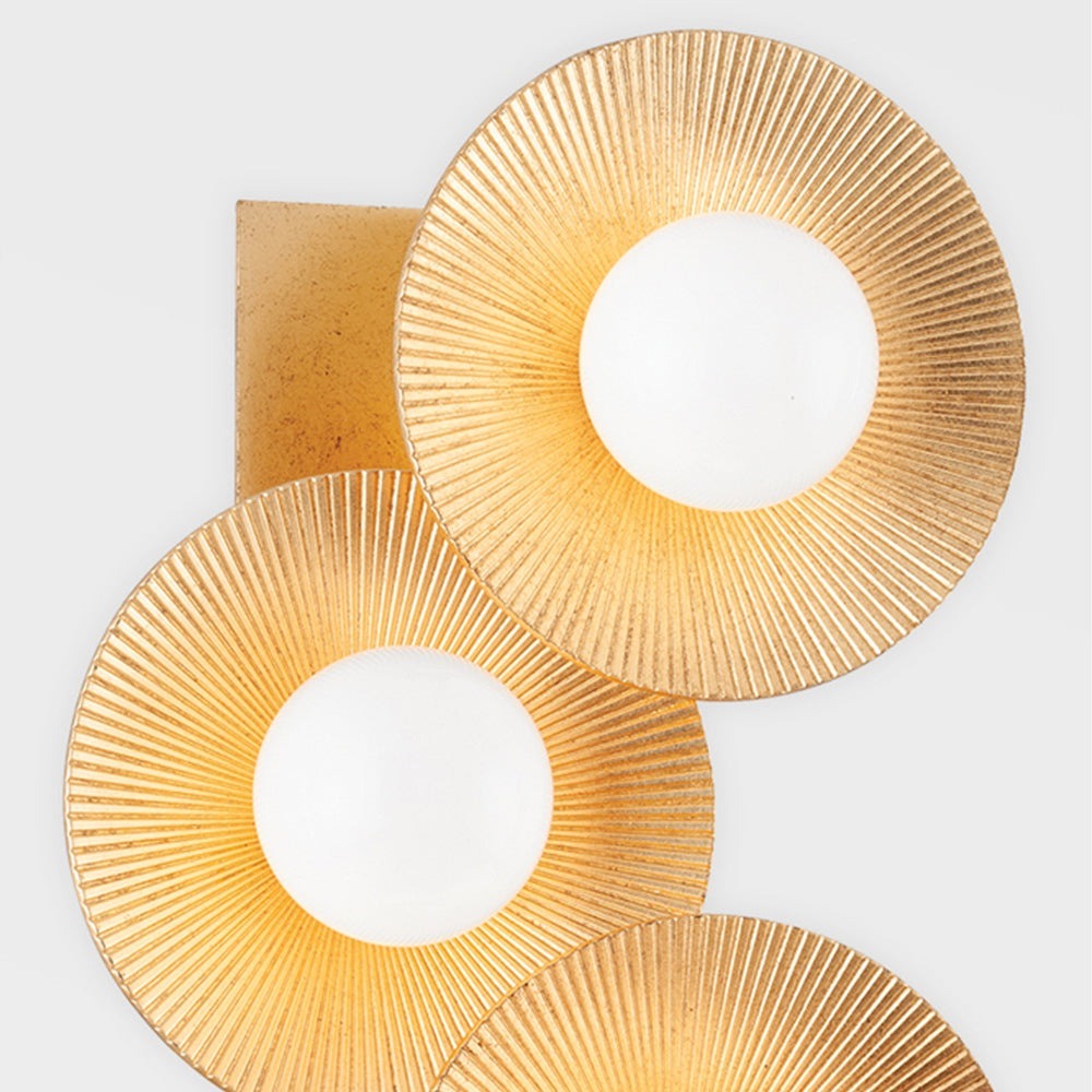 5 Light Wall Sconce - Vintage Gold Leaf