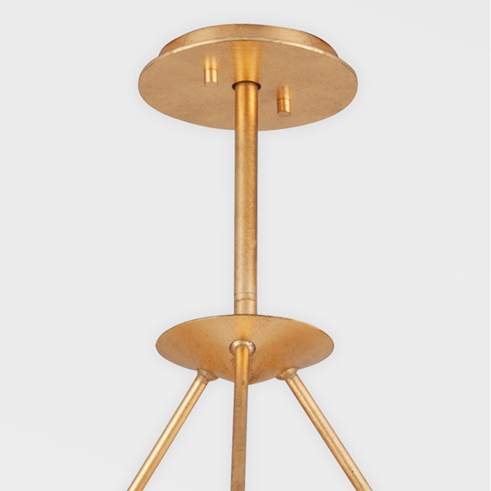 16 Light Chandelier - Vintage Gold Leaf