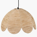 Ember Scalloped Raffia Pendant in Natural | Outlet