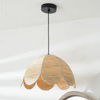 Ember Scalloped Raffia Pendant in Natural | Outlet