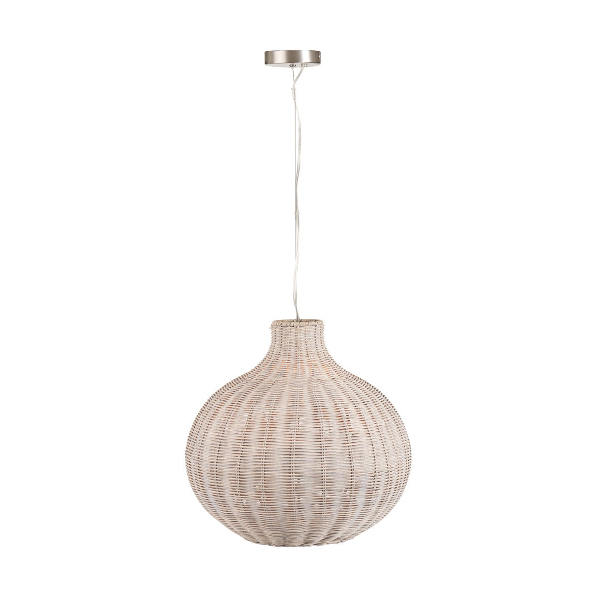 Allona Rattan Pendant Light - Grey Wash