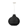 Allona Rattan Pendant Light - Black