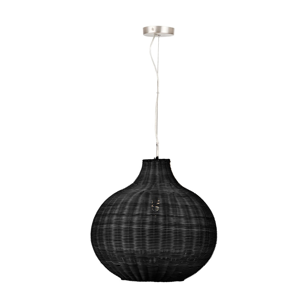 Allona Rattan Pendant Light - Black