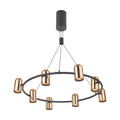Xena Metal 8 Light LED Pendant Light - Black & Rose Gold