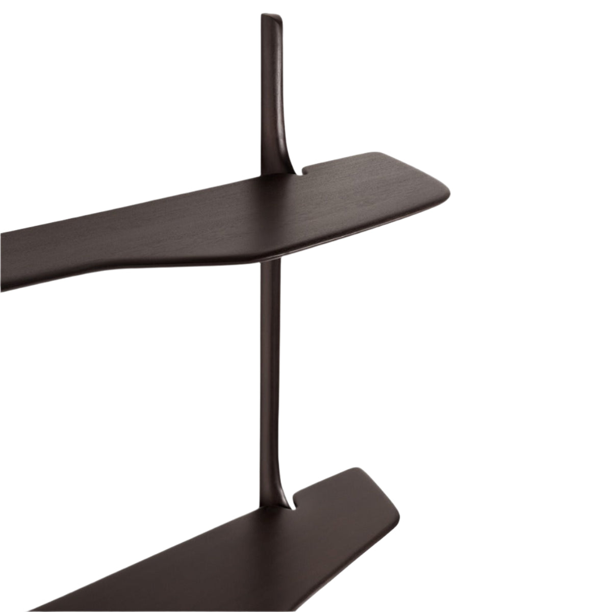 Pi Wall Mounted Desk - Dark Brown Varnished Mahogany