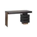 Connar 5 Drawer Desk - Charcoal