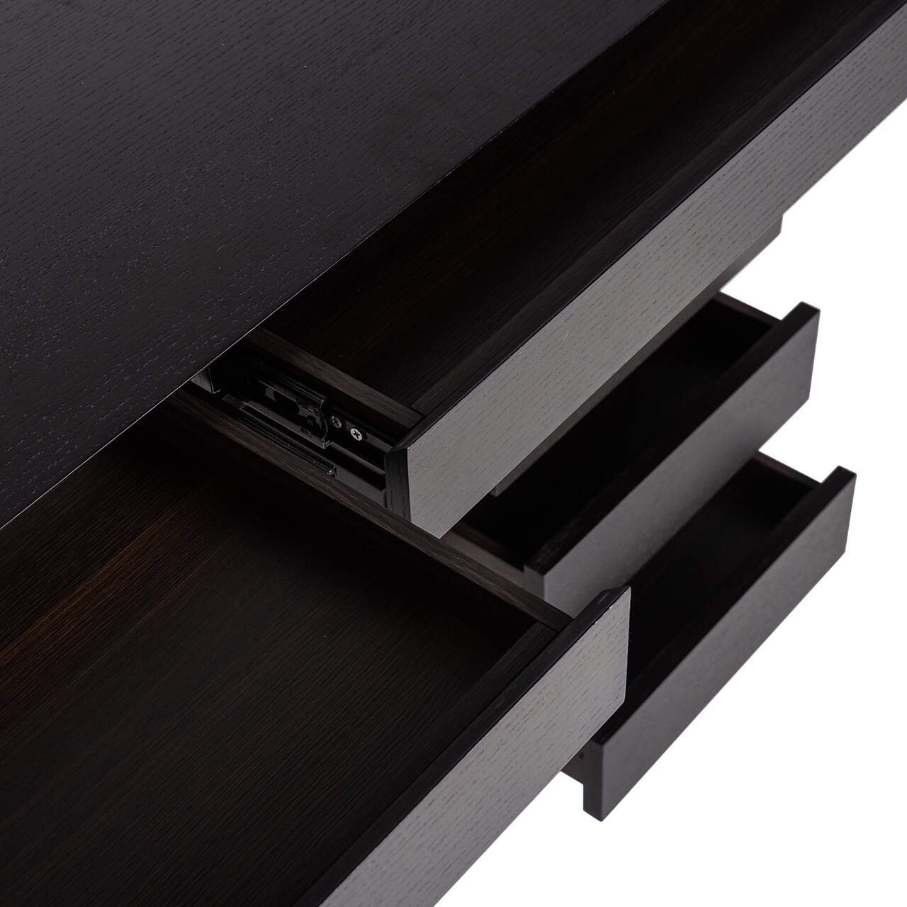 Connar 5 Drawer Desk - Charcoal