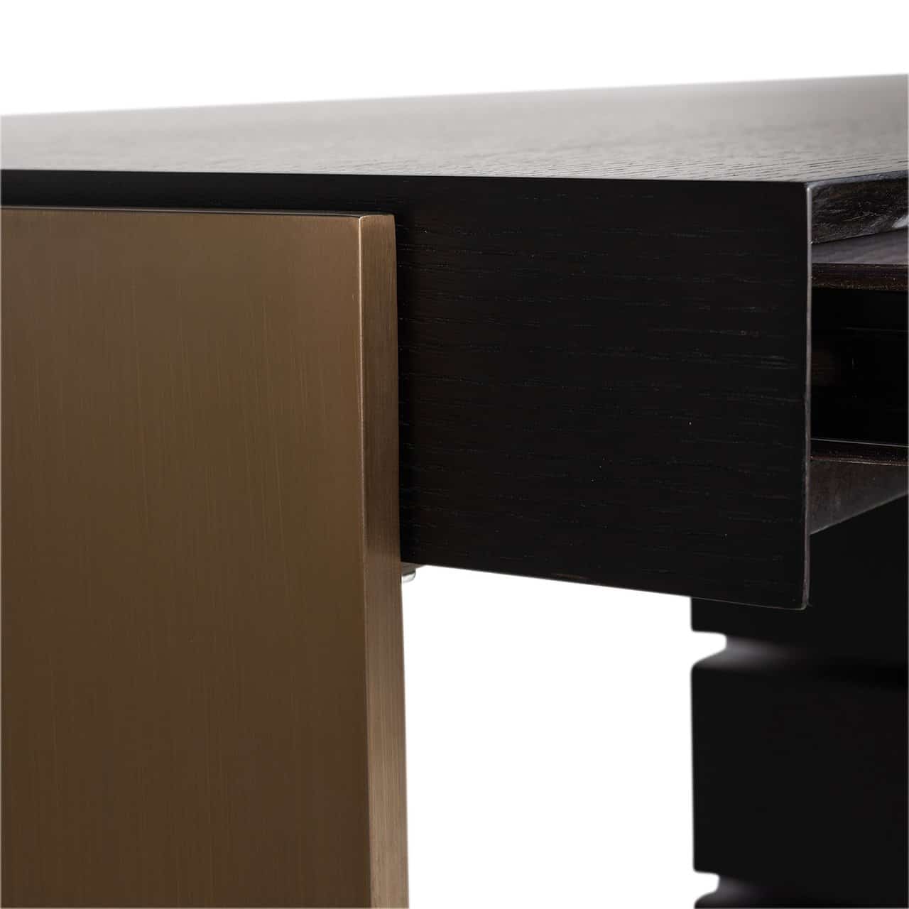 Connar 5 Drawer Desk - Charcoal