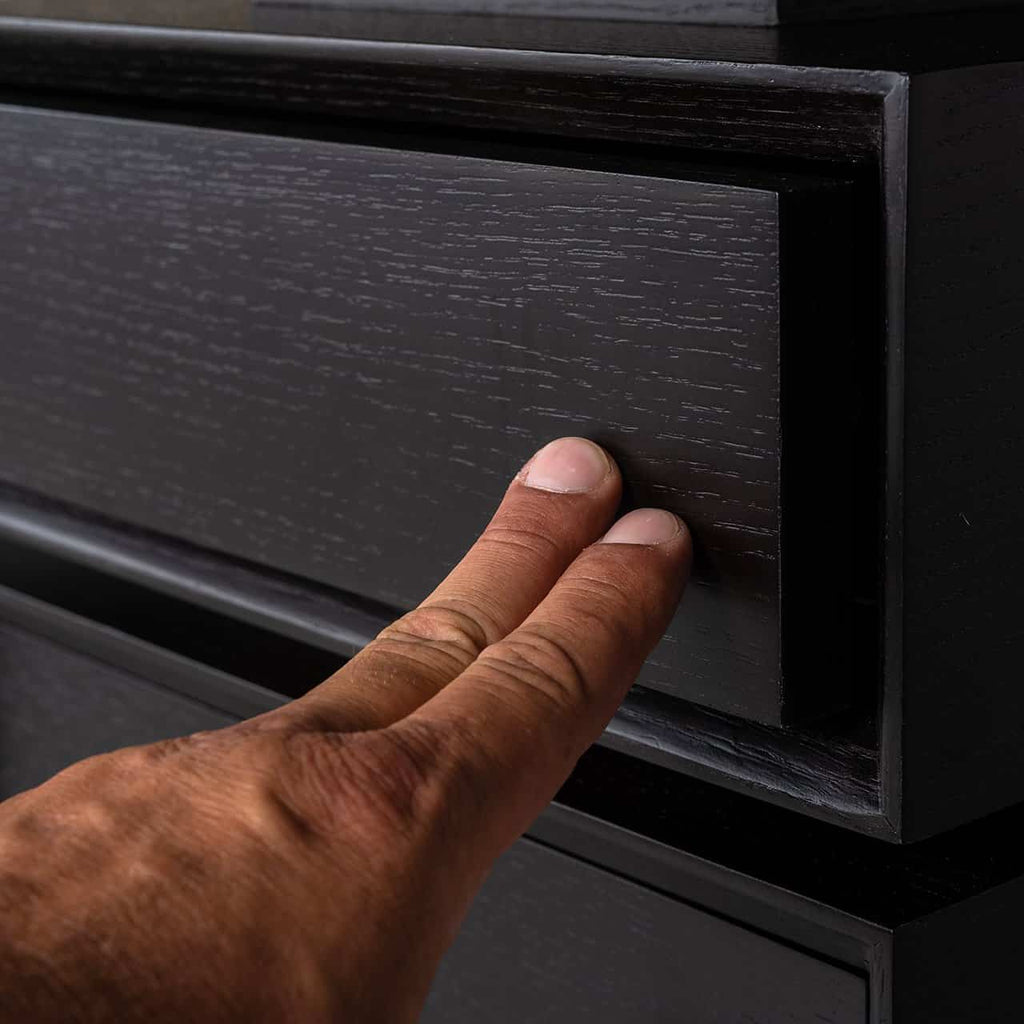 Connar 5 Drawer Desk - Charcoal