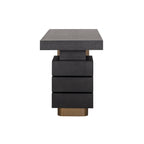 Connar 5 Drawer Desk - Charcoal