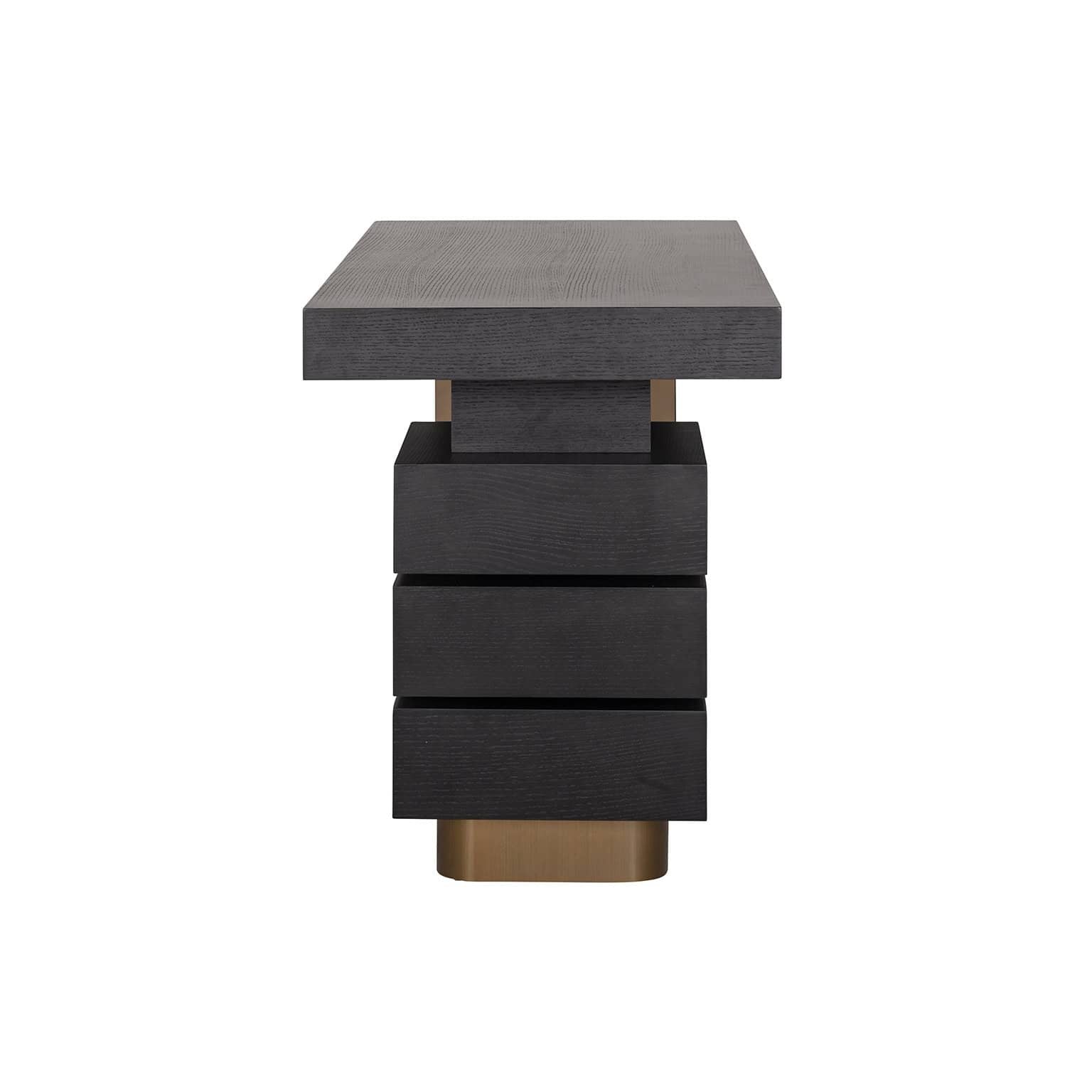 Connar 5 Drawer Desk - Charcoal