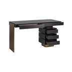 Connar 5 Drawer Desk - Charcoal