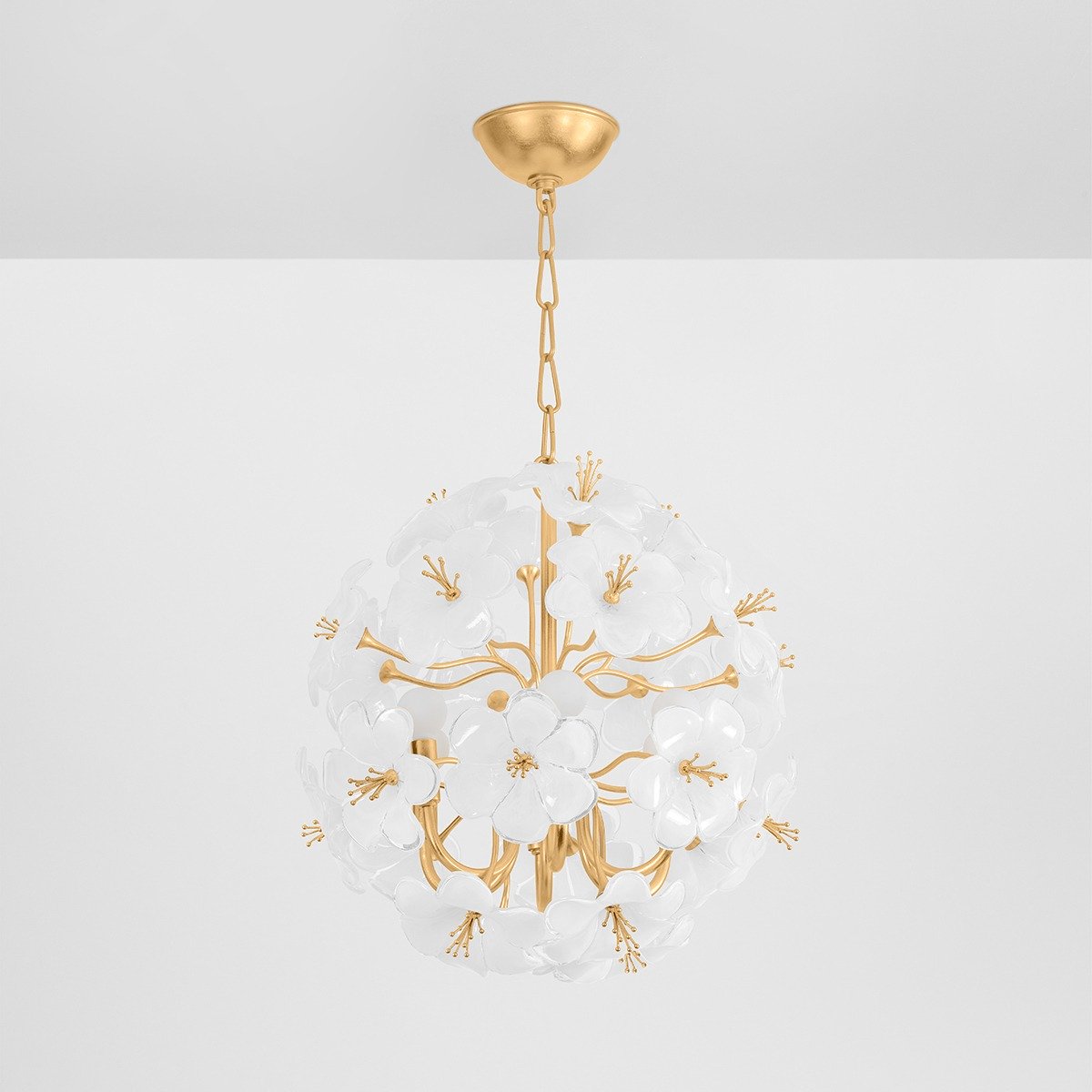 Hygea 6 Light Chandelier - Gold Leaf