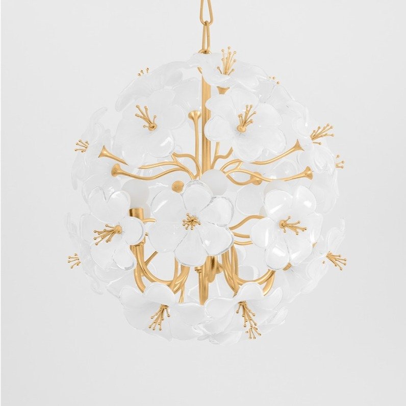 Hygea 6 Light Chandelier - Gold Leaf
