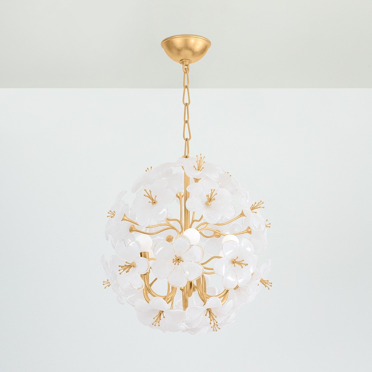 Hygea 6 Light Chandelier - Gold Leaf