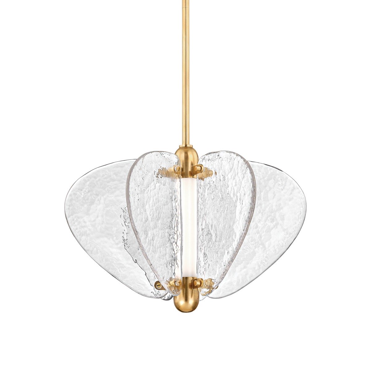 Freya 1 Light Pendant Light - Vintage Brass