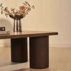 Alina - Dark Wood Rectangular Large Wooden Coffee Table