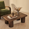Alina - Dark Wood Rectangular Large Wooden Coffee Table
