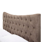 Layla Luxury Button Upholstered Bed - Espresso