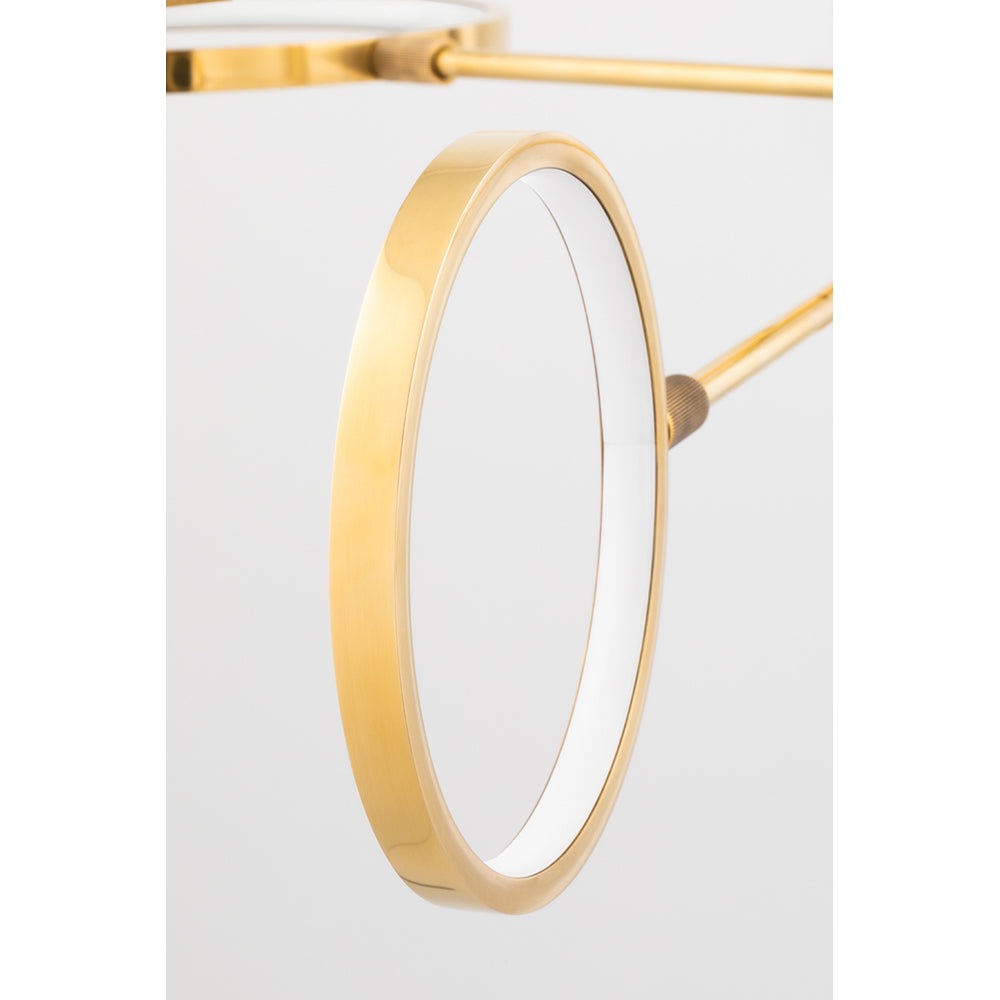 Saturn Wall Light - Aged Brass & Matte White