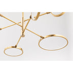 Saturn Pendant Light - Aged Brass & Matte White