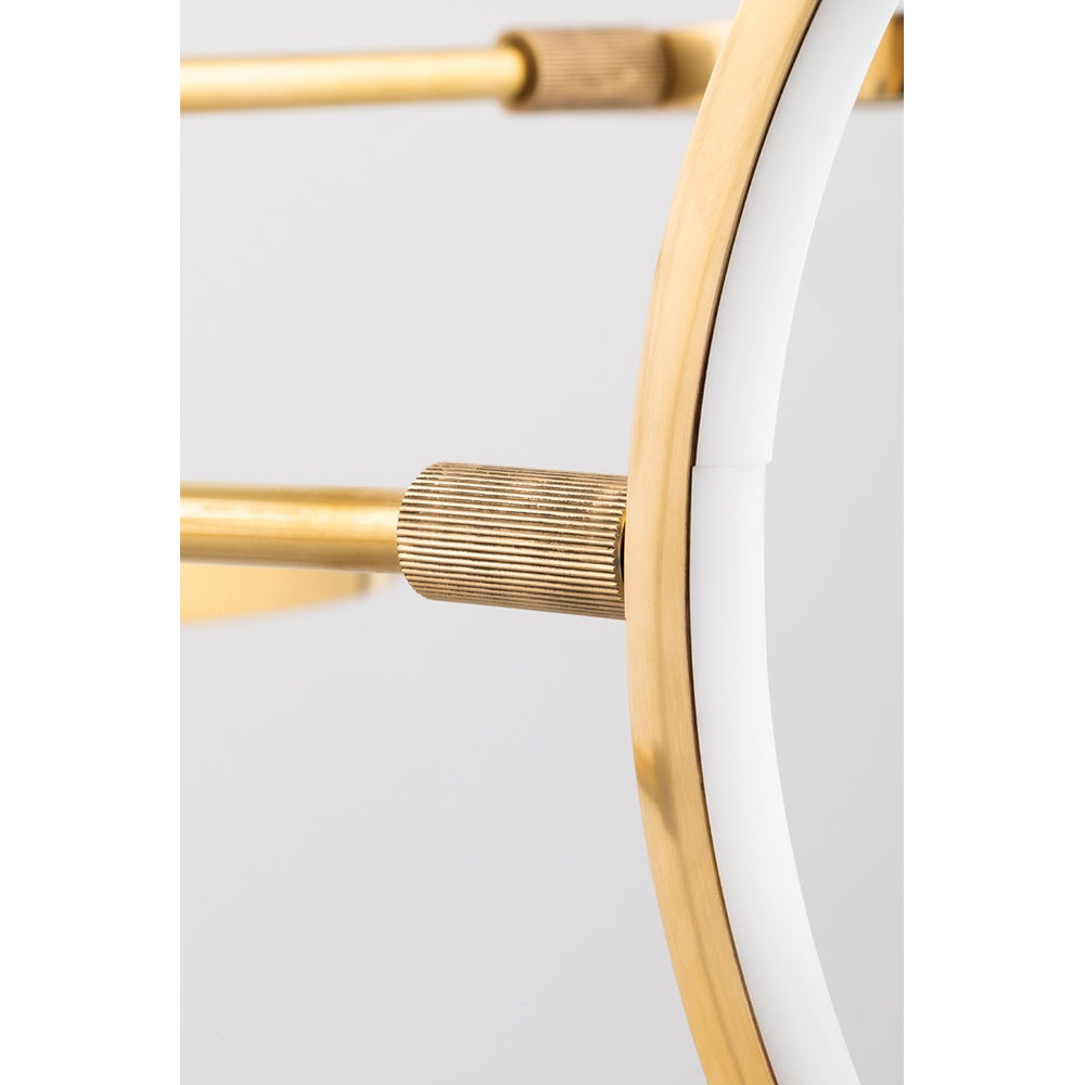 Saturn Pendant Light - Aged Brass & Matte White
