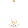 Blossom Chandelier - Soft Off White & Gold Leaf