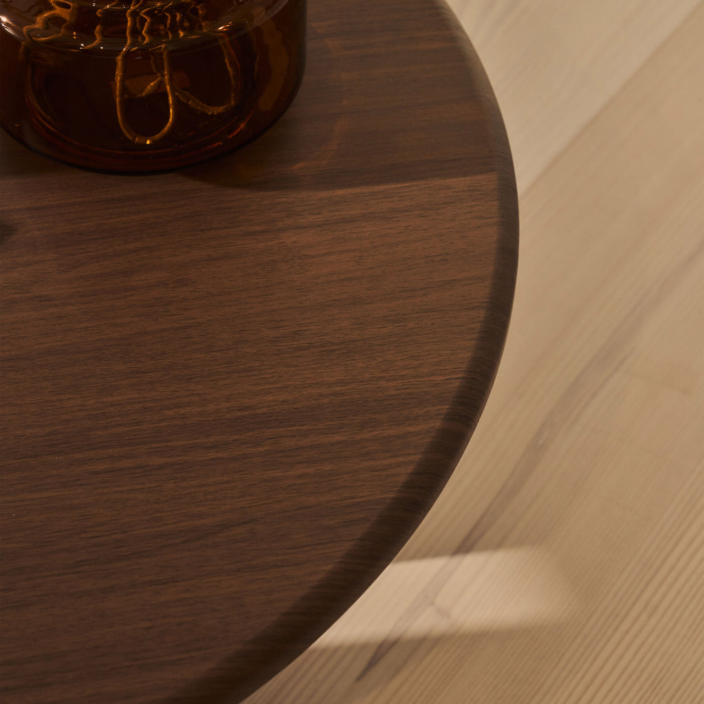 Alina - Dark Wood Round Large Wooden Coffee Table